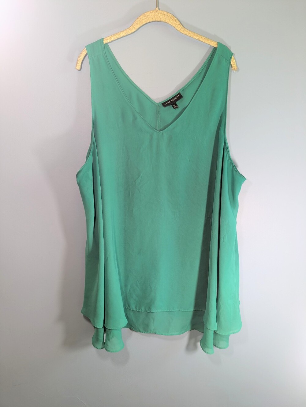Lane Bryant Emerald Green Sleeveless Top 8 LONG